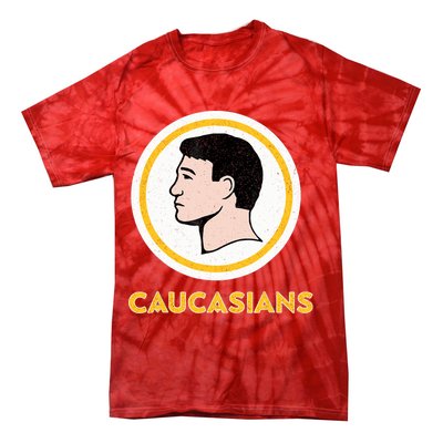 Caucasians Funny Vintage Caucasians Pride Tee Tie-Dye T-Shirt