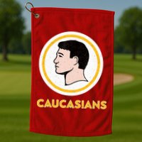 Caucasians Funny Vintage Caucasians Pride Tee Golf Towel