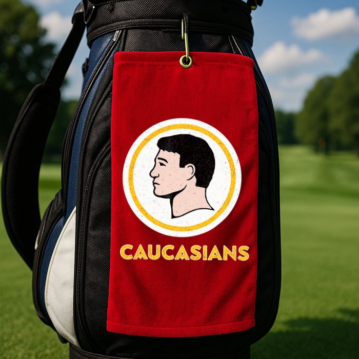 Caucasians Funny Vintage Caucasians Pride Tee Golf Towel