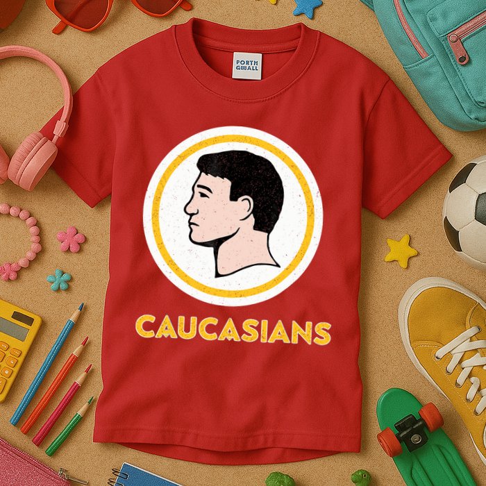 Caucasians Funny Vintage Caucasians Pride Tee Kids T-Shirt