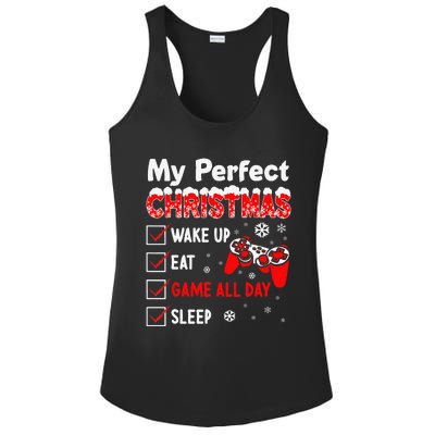 Christmas Funny Video Gamer My Perfect Christmas Ladies PosiCharge Competitor Racerback Tank