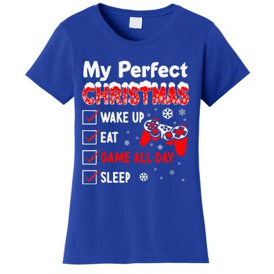 Christmas Funny Video Gamer My Perfect Christmas Women's T-Shirt