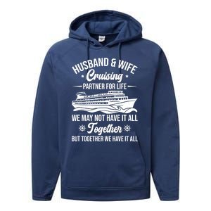 Cruising Family Vacation Husband Wife Cruising Partner Gift Performance Fleece Hoodie