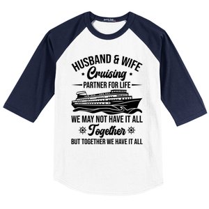 Cruising Family Vacation Husband Wife Cruising Partner Gift Baseball Sleeve Shirt