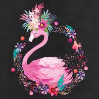 Cute Flower Wreath Flamingo Adult Drive Performance Visor