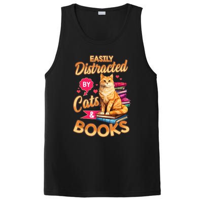 Cat For Women Book Lover Funny Cats And Books PosiCharge Competitor Tank