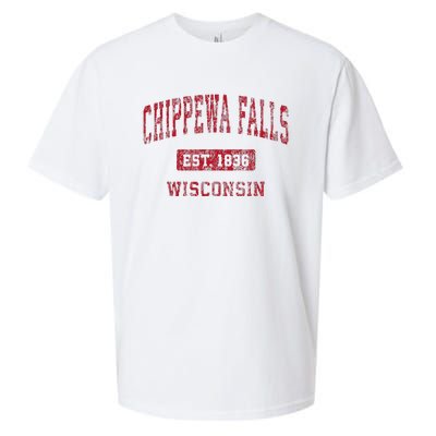 Chippewa Falls Wisconsin Wi Vintage Sports Sueded Cloud Jersey T-Shirt