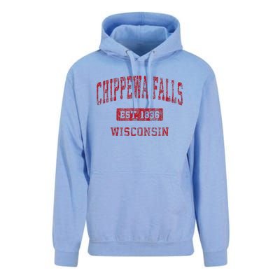 Chippewa Falls Wisconsin Wi Vintage Sports Unisex Surf Hoodie