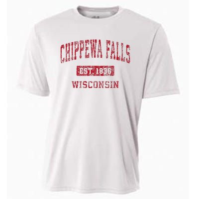 Chippewa Falls Wisconsin Wi Vintage Sports Cooling Performance Crew T-Shirt