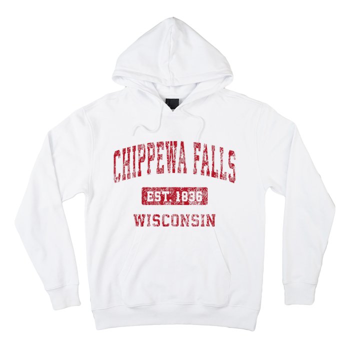 Chippewa Falls Wisconsin Wi Vintage Sports Hoodie