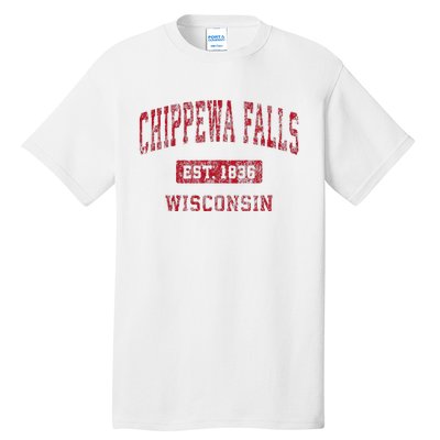 Chippewa Falls Wisconsin Wi Vintage Sports Tall T-Shirt