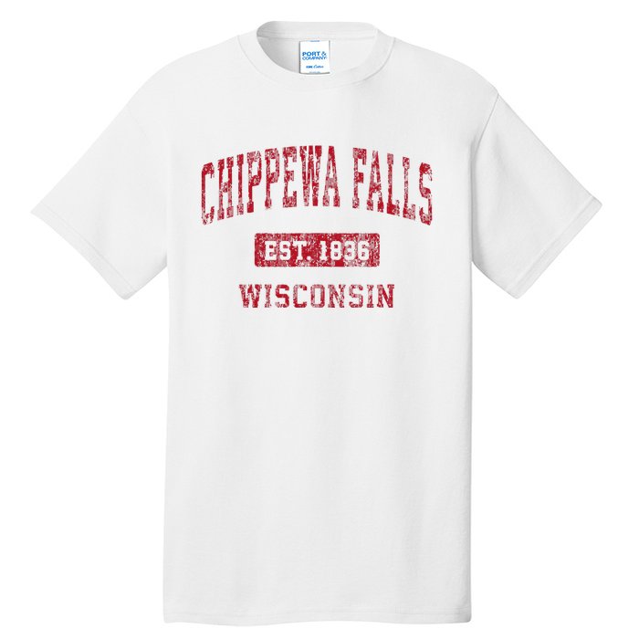 Chippewa Falls Wisconsin Wi Vintage Sports Tall T-Shirt