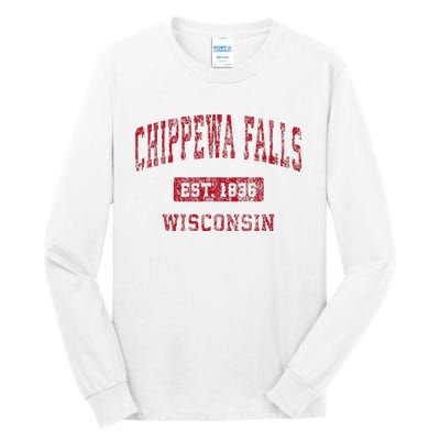 Chippewa Falls Wisconsin Wi Vintage Sports Tall Long Sleeve T-Shirt