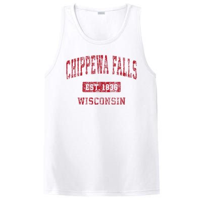 Chippewa Falls Wisconsin Wi Vintage Sports PosiCharge Competitor Tank