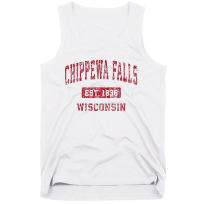 Chippewa Falls Wisconsin Wi Vintage Sports Tank Top