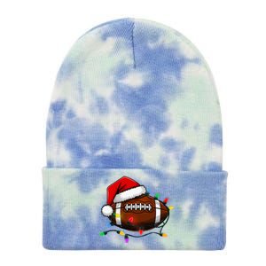 Christmas Football With Santa Hat Christmas Football Player Tie Dye 12in Knit Beanie