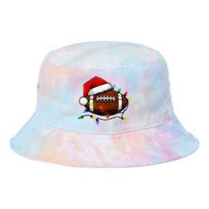 Christmas Football With Santa Hat Christmas Football Player Tie Dye Newport Bucket Hat