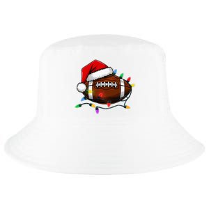 Christmas Football With Santa Hat Christmas Football Player Cool Comfort Performance Bucket Hat