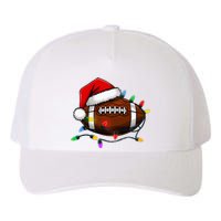 Christmas Football With Santa Hat Christmas Football Player Yupoong Adult 5-Panel Trucker Hat