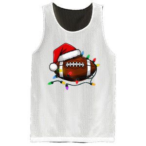 Christmas Football With Santa Hat Christmas Football Player Mesh Reversible Basketball Jersey Tank