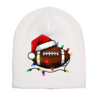 Christmas Football With Santa Hat Christmas Football Player Short Acrylic Beanie