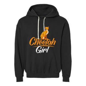 Cheetahs Funny Wild Cat Cheetah Girl Garment-Dyed Fleece Hoodie