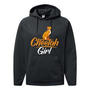 Cheetahs Funny Wild Cat Cheetah Girl Performance Fleece Hoodie