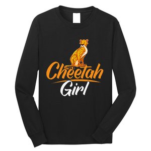 Cheetahs Funny Wild Cat Cheetah Girl Long Sleeve Shirt