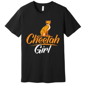 Cheetahs Funny Wild Cat Cheetah Girl Premium T-Shirt