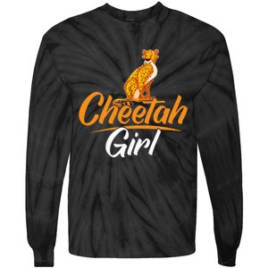 Cheetahs Funny Wild Cat Cheetah Girl Tie-Dye Long Sleeve Shirt