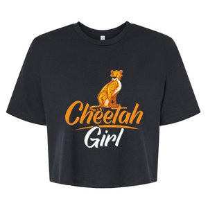 Cheetahs Funny Wild Cat Cheetah Girl Bella+Canvas Jersey Crop Tee