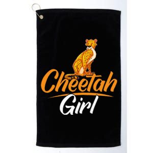 Cheetahs Funny Wild Cat Cheetah Girl Platinum Collection Golf Towel