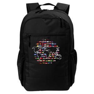 Country Flags World Map Traveling International World Flags Daily Commute Backpack