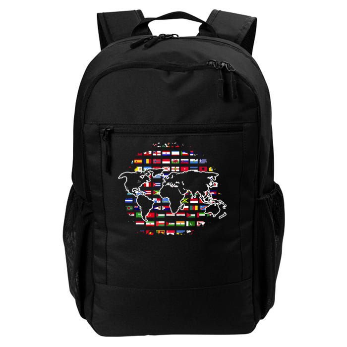 Country Flags World Map Traveling International World Flags Daily Commute Backpack