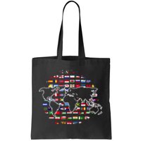 Country Flags World Map Traveling International World Flags Tote Bag