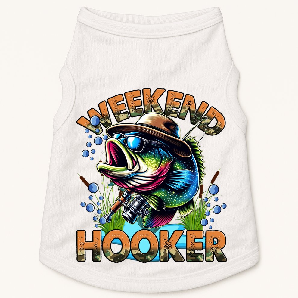 Cool Fishing Weekend Hooker Doggie Tank