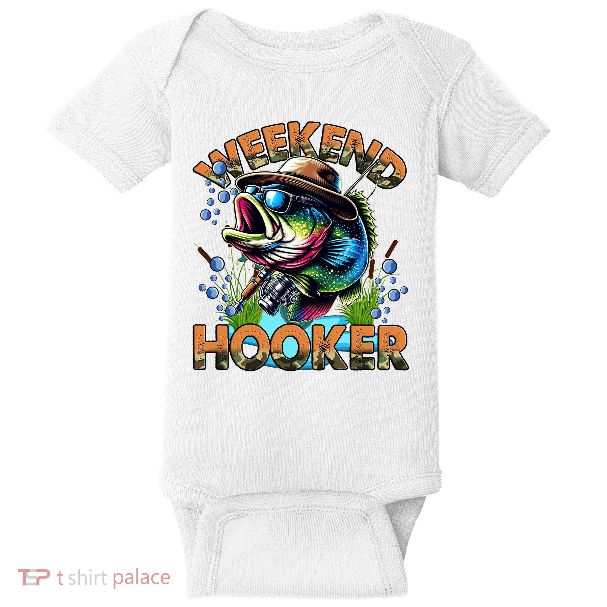 Cool Fishing Weekend Hooker Baby Bodysuit
