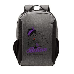 Cystic Fibrosis Warrior Unbreakable Purple Ribbon Gift Vector Backpack