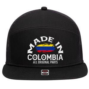 Colombia For Wo Colombian Made Flag 7 Panel Mesh Trucker Snapback Hat