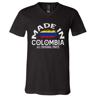 Colombia For Wo Colombian Made Flag V-Neck T-Shirt