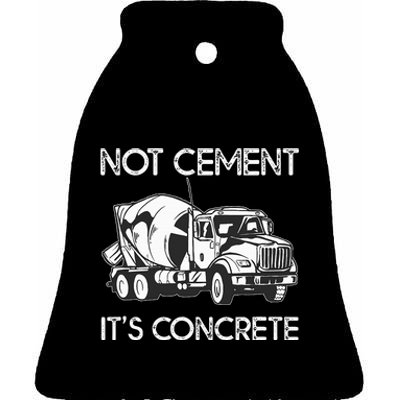 Concrete Finisher Worker Cement Mixer Truck Driver Ceramic Bell Ornament