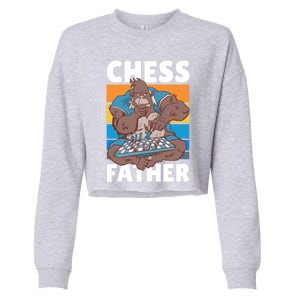 Chess Father With A Gorilla For Father's Day Gift Cropped Pullover Crew