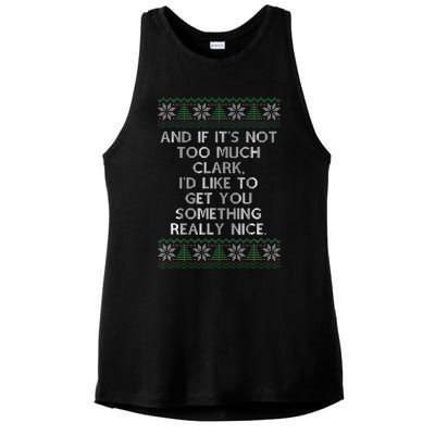 Christmas Family Winter Vacation Ugly Sweater Style Ladies PosiCharge Tri-Blend Wicking Tank