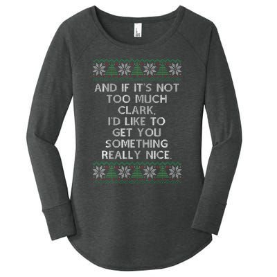 Christmas Family Winter Vacation Ugly Sweater Style Women's Perfect Tri Tunic Long Sleeve Shirt