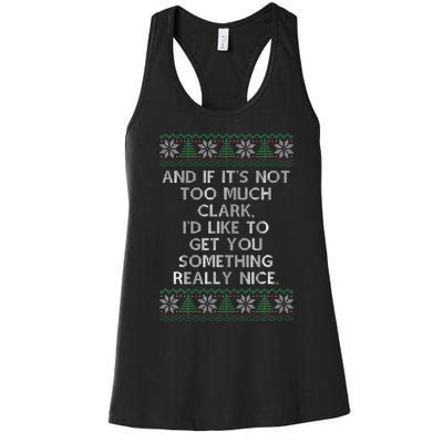 Christmas Family Winter Vacation Ugly Sweater Style Women's Racerback Tank