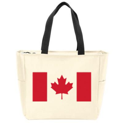 Canadian Flag Women Men Red Maple Leaf Canada Day Zip Tote Bag