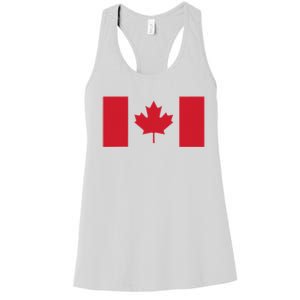 Canadian Flag Women Men Red Maple Leaf Canada Day Women's Racerback Tank