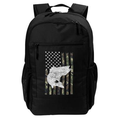 Camouflage Flag Walleye Fishing Angler Backpack
