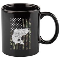 Camouflage Flag Walleye Fishing Angler 11oz C Handle Ceramic Mug