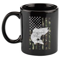 Camouflage Flag Walleye Fishing Angler 11oz C Handle Ceramic Mug